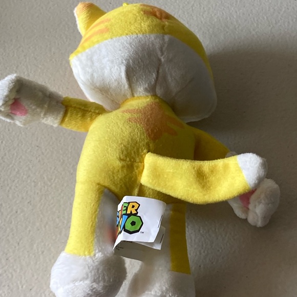 Cat Mario Yellow Stuffed Plush Toy 8” Nintendo 2019 - Picture 4 of 7